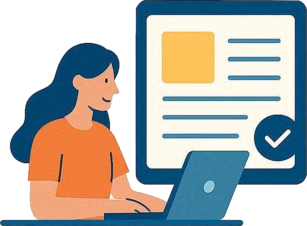 ディレクターとして働く人物のイラスト